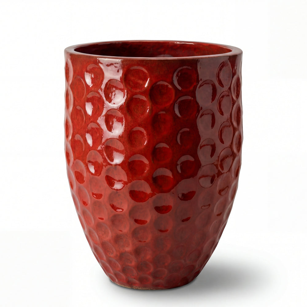Keramický kvetináč MEROVEE - Tropická Červená - XL (42 cm x 55 cm)