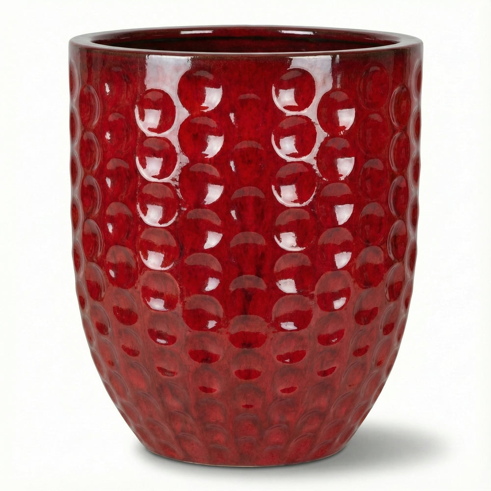 Keramický kvetináč MEROVEE - Tropická Červená - XXL (55 cm x 65 cm)