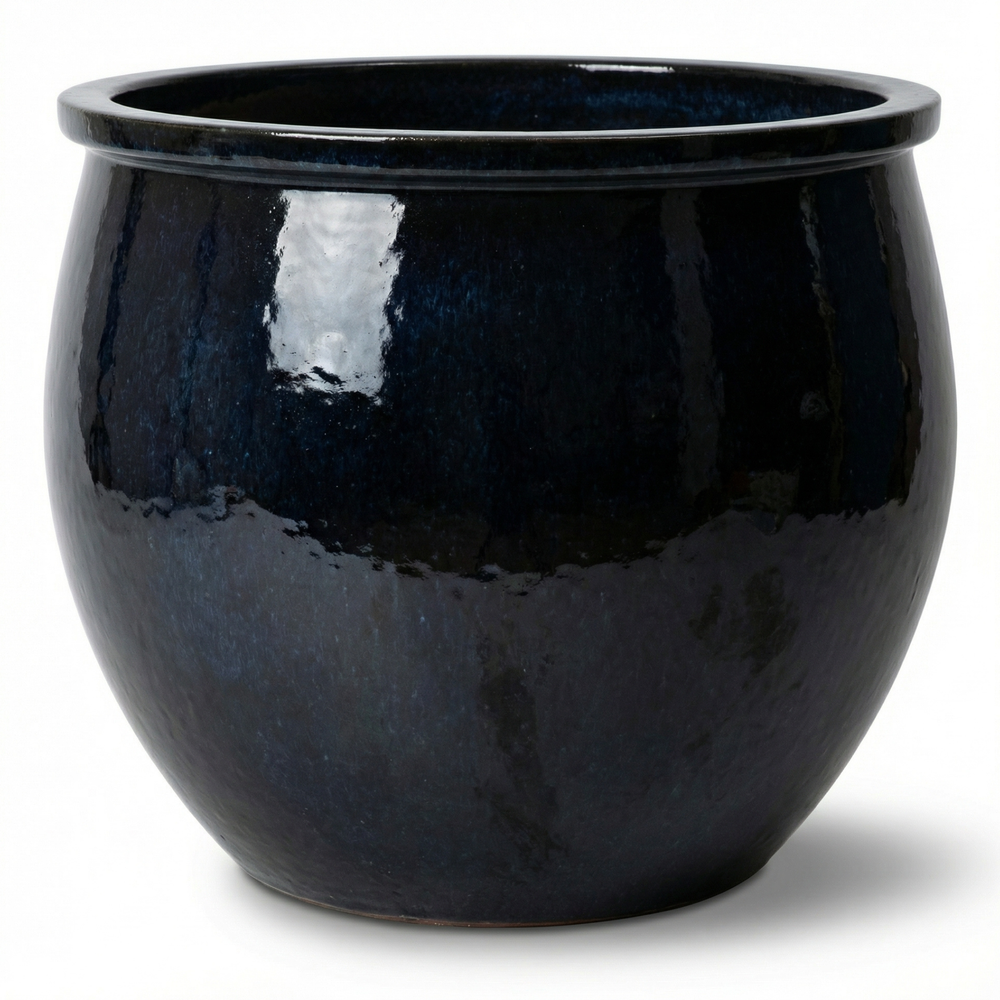 Keramický kvetináč Newton - Ľadovo modrá - S (21 cm x 23 cm)