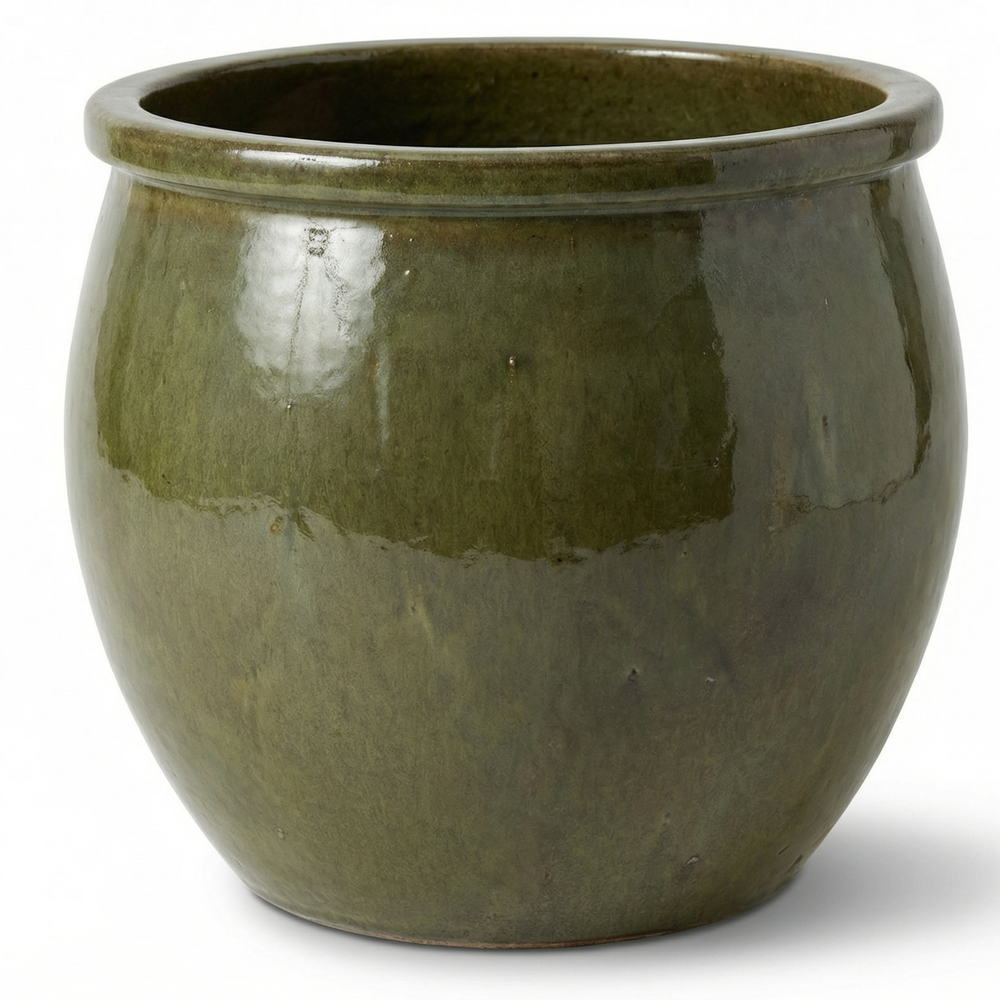 Keramický kvetináč Newton - Tropická zelená - S (21 cm x 23 cm)
