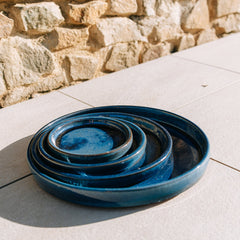 Podmiska pod kvetináč - Azúrovo modrá