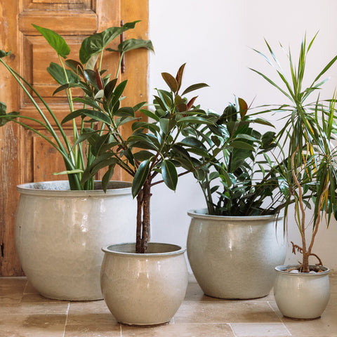 Keramický kvetináč Newton - Biela