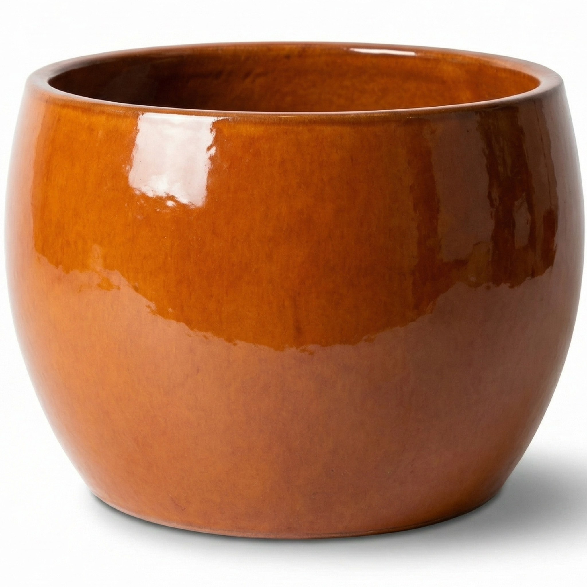Keramický kvetináč ROMULUS Tropická oranžová – Provencelia, ručne vyrábaný, mrazuvzdorný