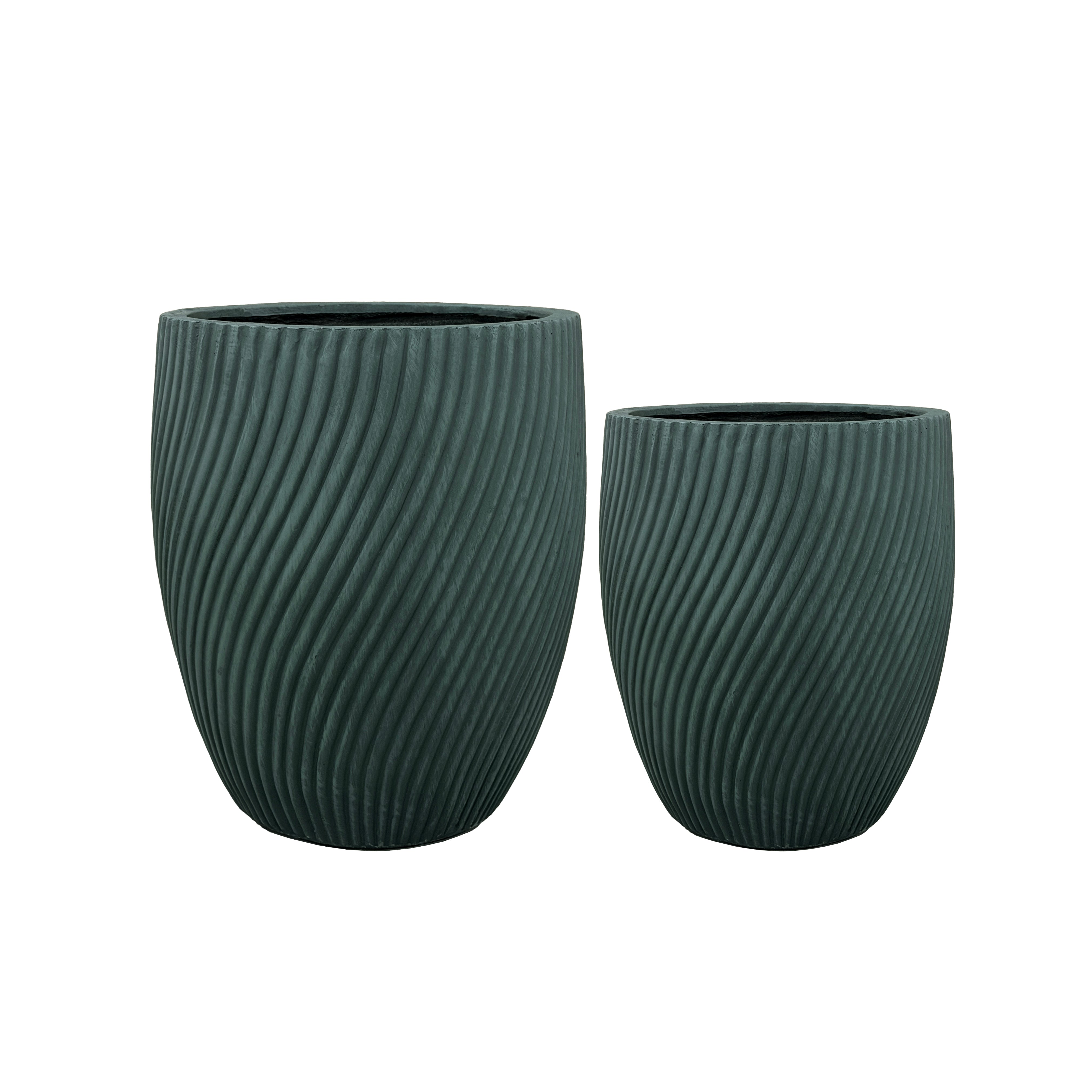 Betonový květináč Solstice - Tmavě zelená
