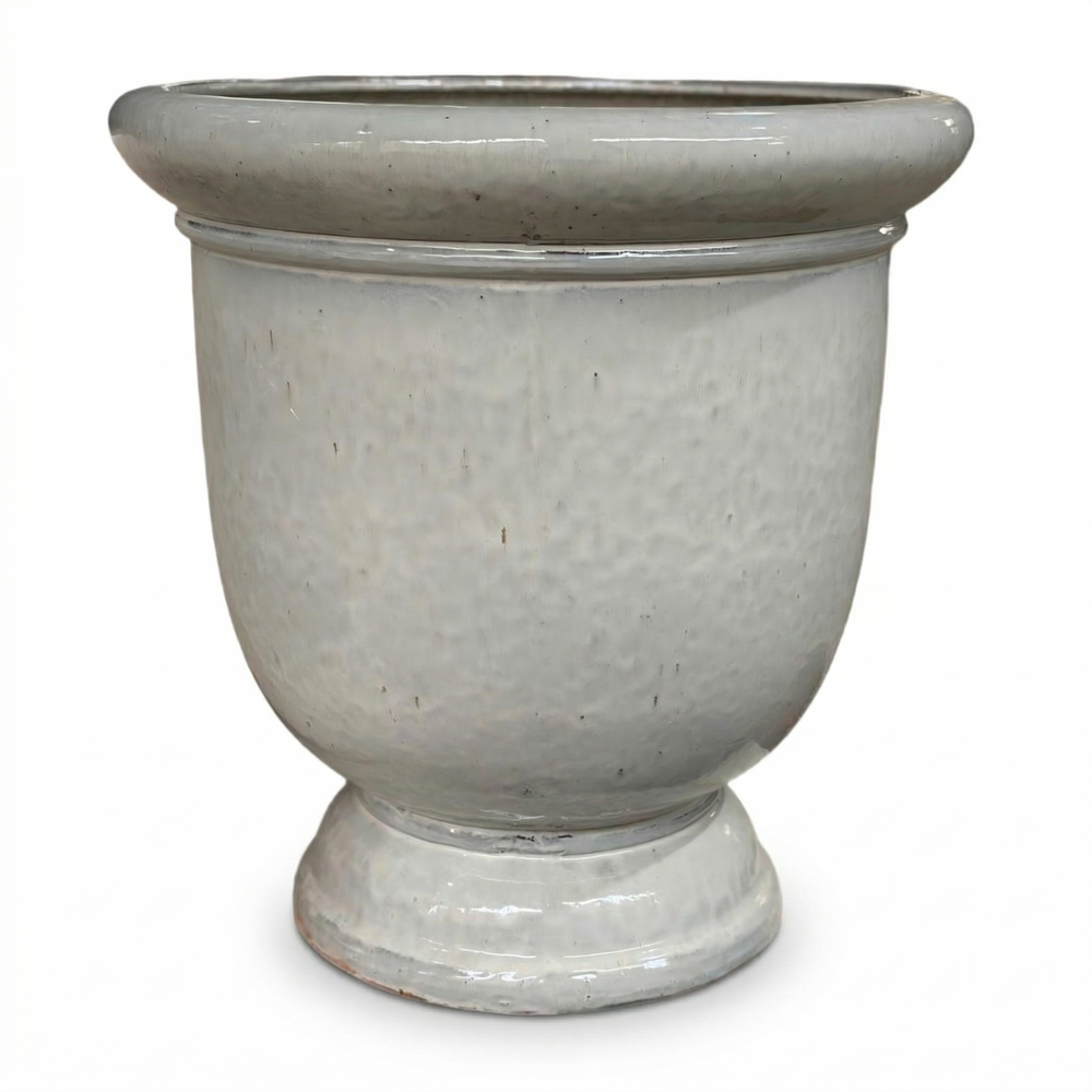 Veľký keramický kvetináč Titan - Krémová - L (53x55cm)