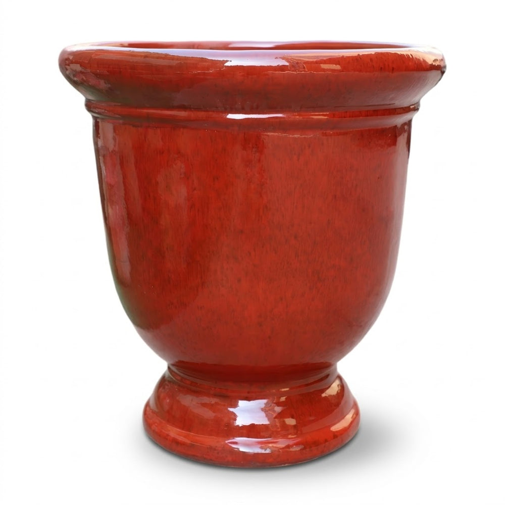Veľký keramický kvetináč Titan - Tropická červená - L (53x55cm)