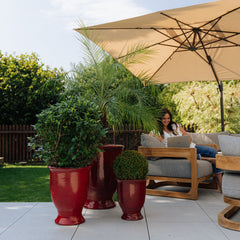 Keramický kvetináč Arthur - Tropická červená