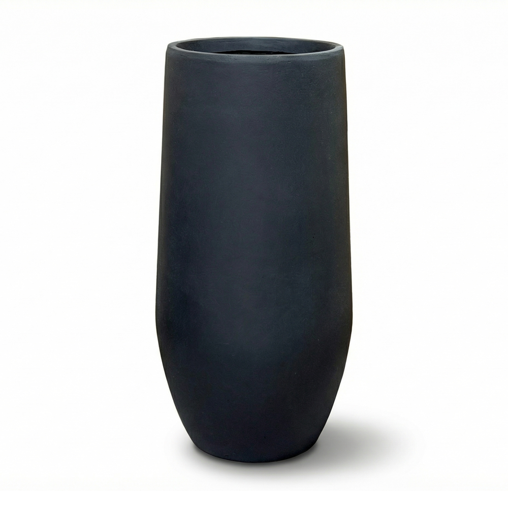 Betónový kvetináč Zenith - Matne čierny - XL (30 cm x 60 cm)