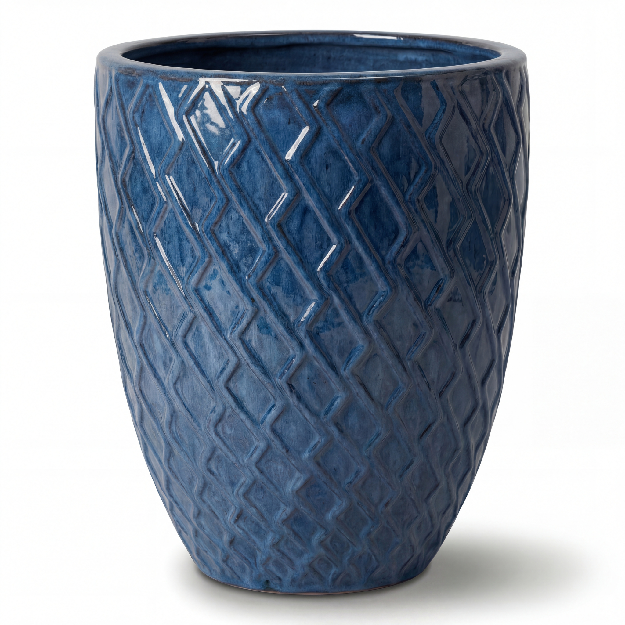 Keramický kvetináč ZEUS antická modrá – Provencelia, ručne vyrábaný, mrazuvzdorný