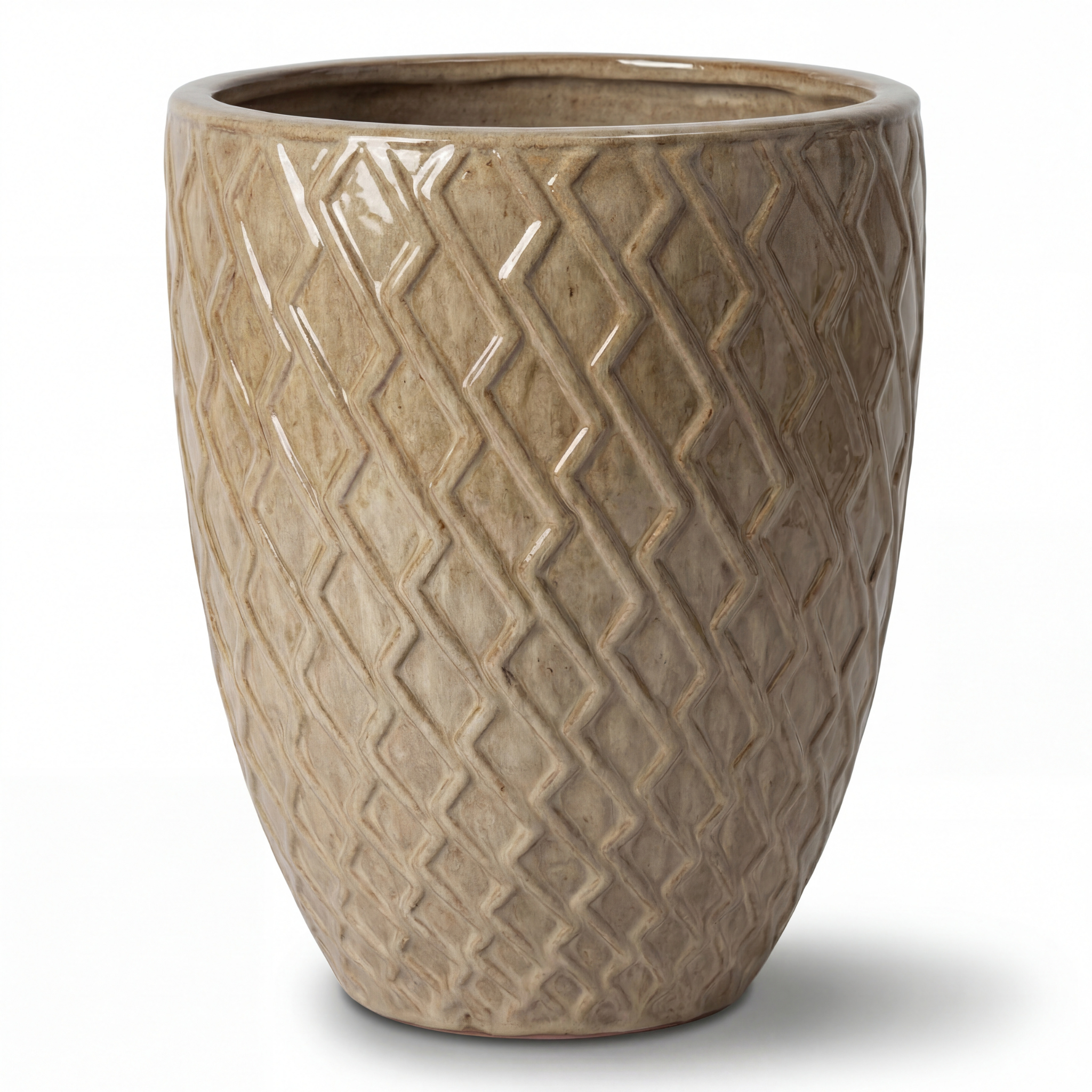 Keramický kvetináč ZEUS Pískovaný bronz – Provencelia, ručne vyrábaný, mrazuvzdorný