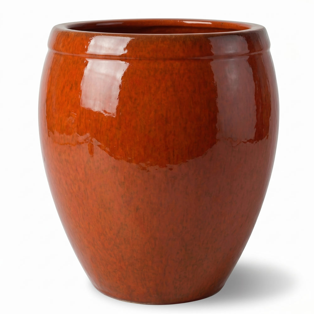 Keramický kvetináč Atlas - Tropická oranžová - XL (52 x 58 cm)