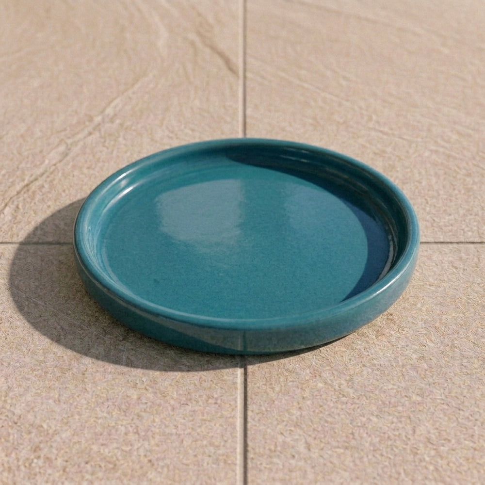 Podmiska pod kvetináč - Petrolejovo Modrá (Ø 16–40 cm)