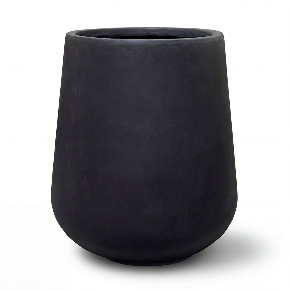 Betónový kvetináč Silex – Matne čierny - XXL 84 cm x 85 cm)