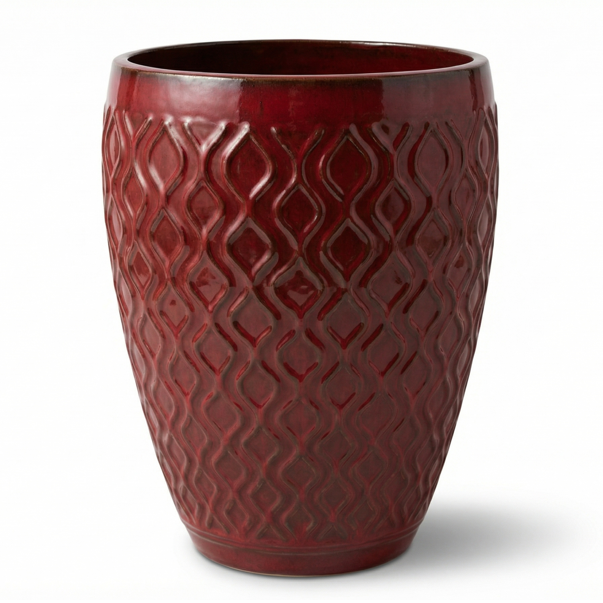 Keramický květináč Phenix v barvě císařská červená