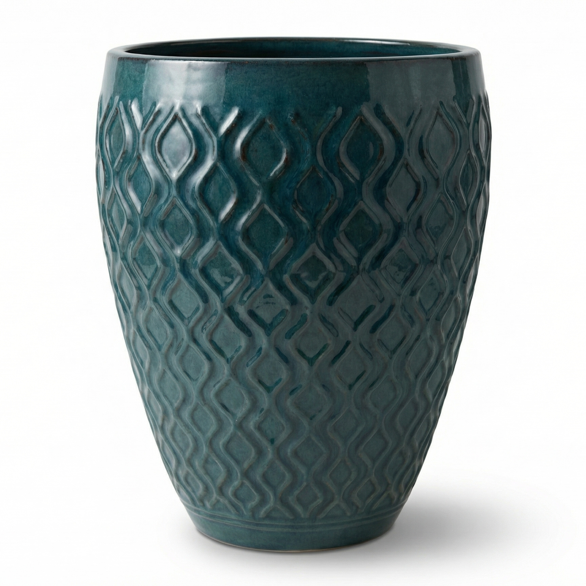 Petrolejově modrý keramický květináč Phenix