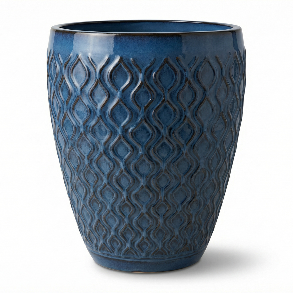 Keramický kvetináč Phenix – Antická Modrá - XL (41 x 55 cm)