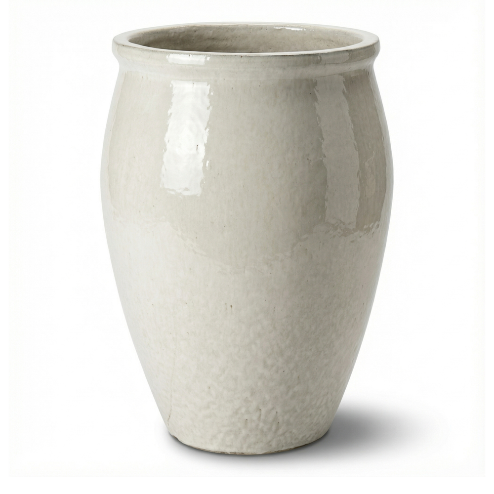Keramický kvetináč BACCHUS – Krémová - XL (36 cm x 52 cm)