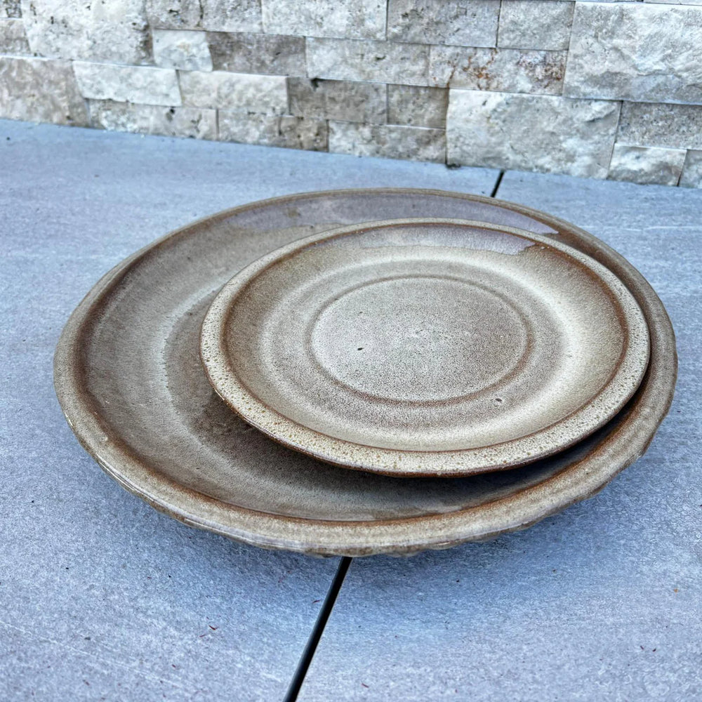 Podmiska pod kvetináč – Brúsený bronz so vzorom (Ø 17–33 cm)