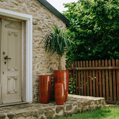 Keramicky kvetináč Athena - Jesenná oranžová