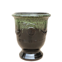 Keramicky kvetináč RICHELIEU - Čierno-želená