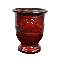 Keramicky kvetináč RICHELIEU - Tehlovo červená