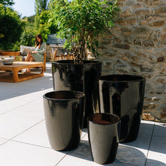 Keramicky kvetináč Mazarin - Čierna