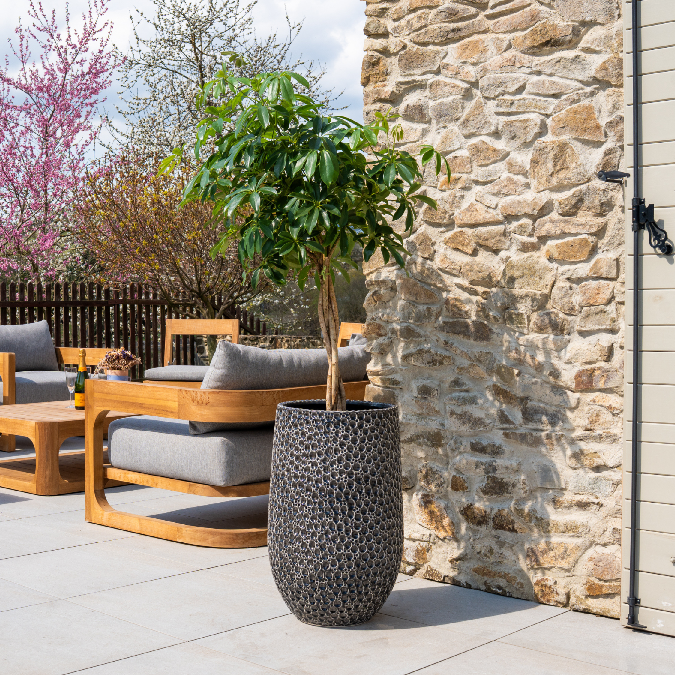 Keramický kvetináč Paris – Čierna