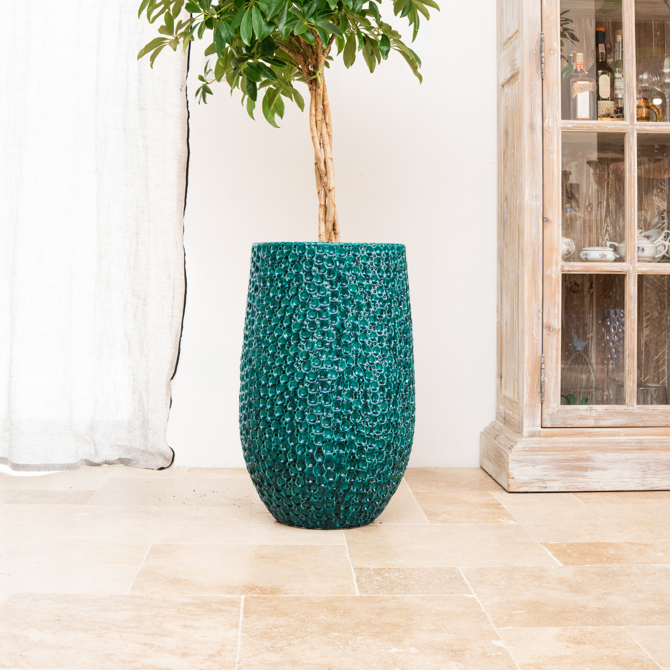 Keramický kvetináč Paris – Tmavozelená