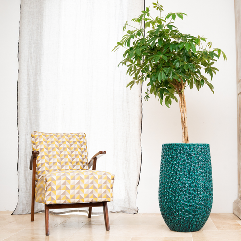 Keramický kvetináč Paris – Tmavozelená