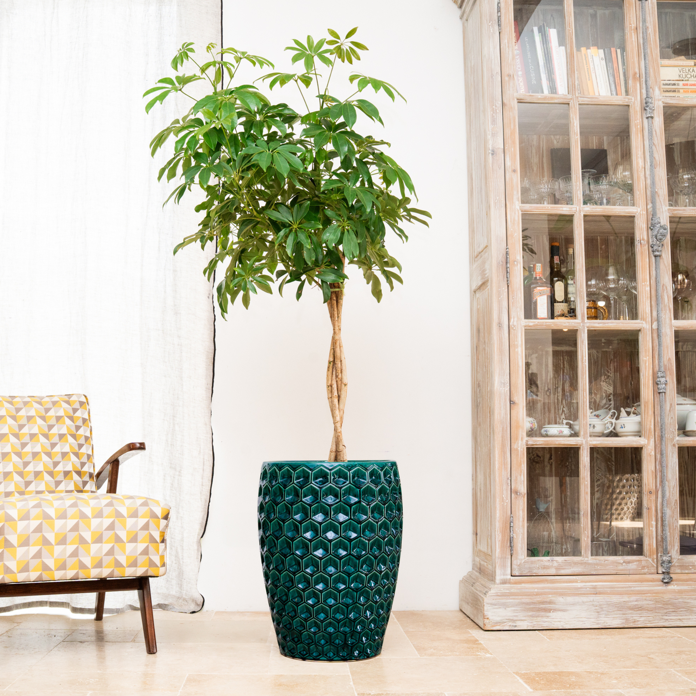 Keramický kvetináč Versaille – Tmavozelená