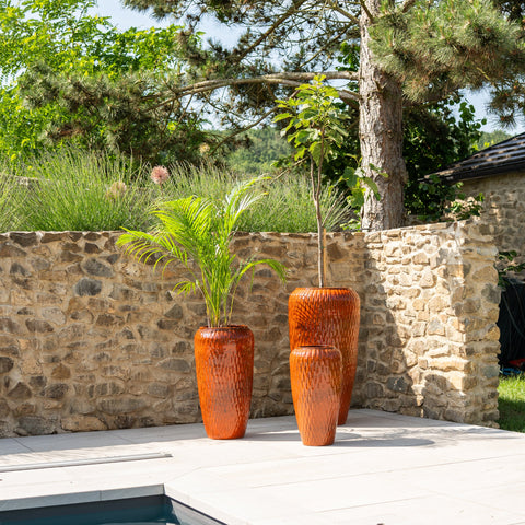 Keramický kvetináč Pompadour - Tropická oranžová