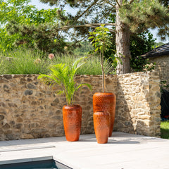Keramický kvetináč Pompadour - Tropická oranžová