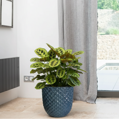 Keramický kvetináč Mars Anticky modrý - ručne vyrábaný glazovaný kvetináč z terakoty