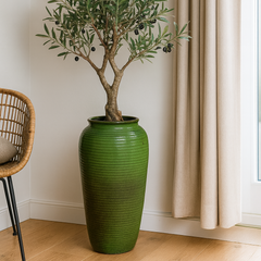 Mrazuvzorný Keramicky kvetináč Archimede - Tropická zelená