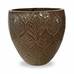 Keramický kvetináč Artemis Brúsený bronz - ručne vyrábaný glazovaný kvetináč z terakoty