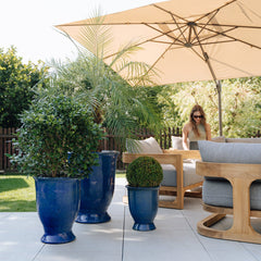 Keramický kvetináč Arthur - Morsky modrý