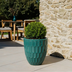 Keramický kvetináč Daudet Tyrkysový - ručne vyrábaný glazovaný kvetináč z terakoty