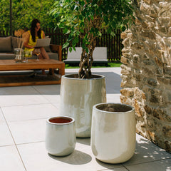 Keramický kvetináč Diane - Perlová