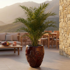 Keramický kvetináč Gaia - Jesenná Oranžová