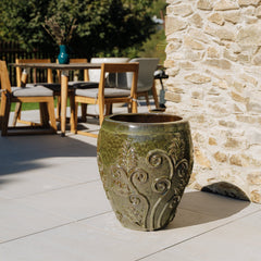 Keramický kvetináč Gaia - Tropická zelená