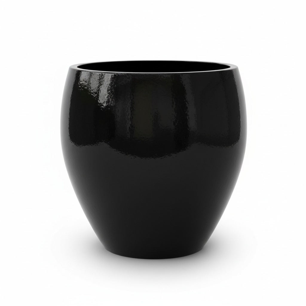 Keramický kvetináč LAFONTAINE - Čierna
