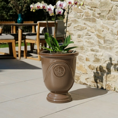 Keramický kvetináč Moliere Brúsený bronz – ručne vyrábaný glazovaný kvetináč z terakoty