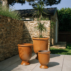 Keramický kvetináč Morgane - Hrdzavý (Imitácia hrdze)