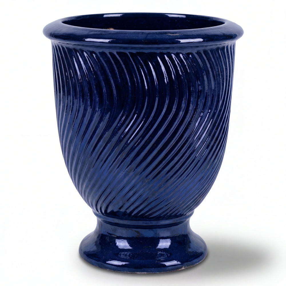 Keramický kvetináč Morgane - Morská modrá - XL (55 x 69 cm)
