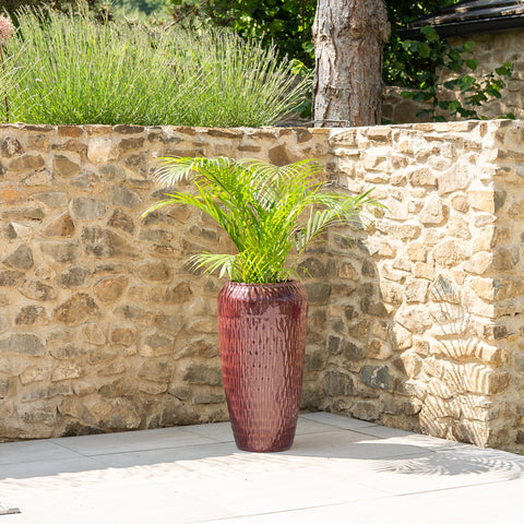 Keramický kvetináč Pompadour - Tehlovo červený