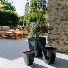 Keramický kvetináč VAUBAN - Morsky modrá