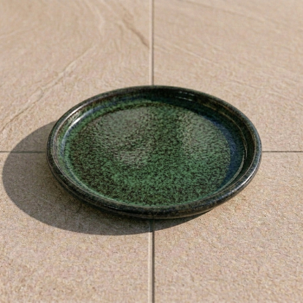 Podmiska pod kvetináč – Hmlisto Zelená (Ø 20–40 cm)