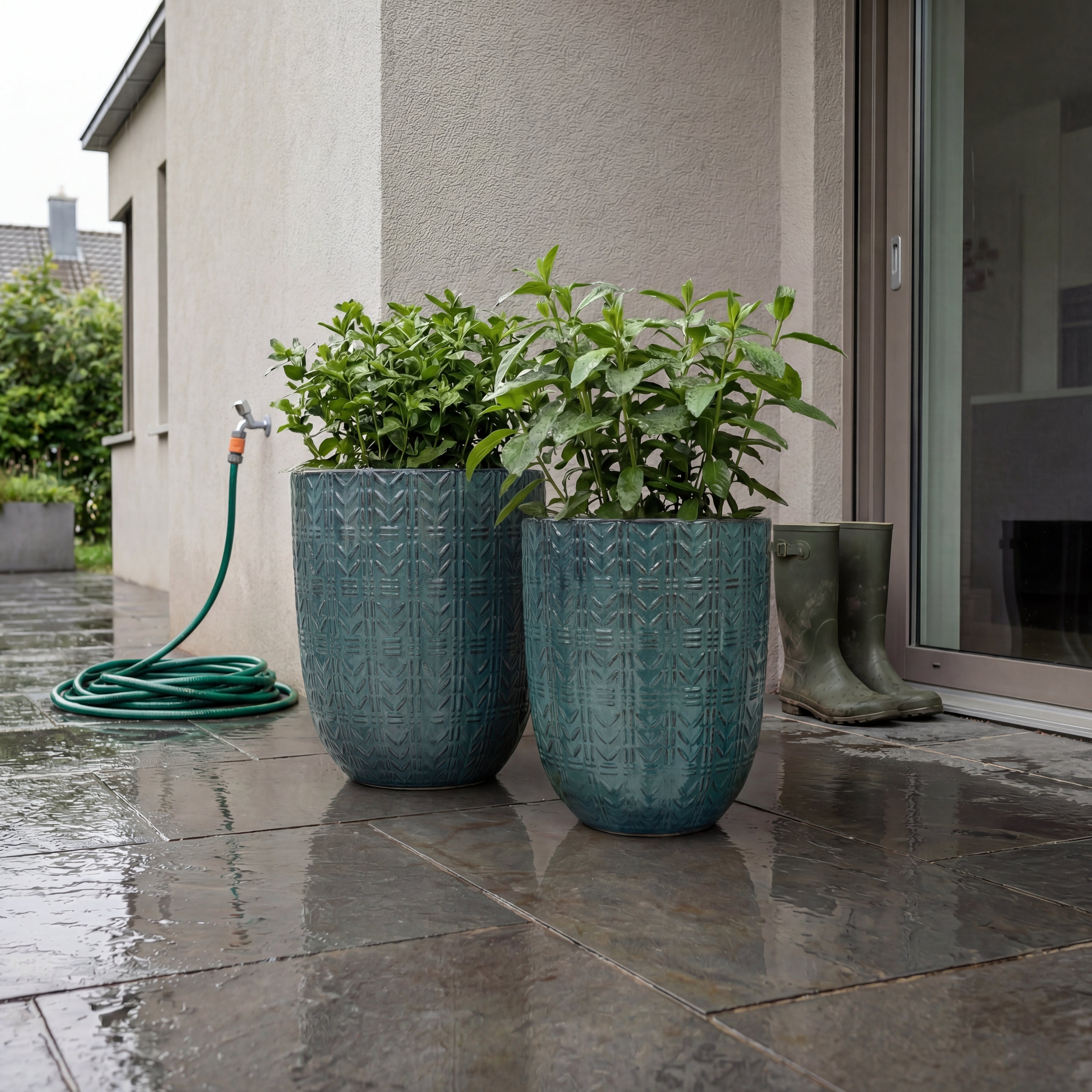 Keramicky květináč Mercure - Nefritově zelená