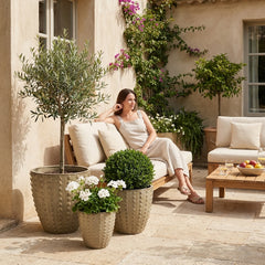 Keramický kvetináč Attila Brúsený bronz - ručne vyrábaný glazúrovaný kvetináč z terakoty