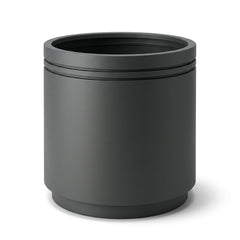 Veľký pozinkovaný oceľový kvetináč INFINITY ROUND - Antracitová - XL (60 x 60 x 60 cm)